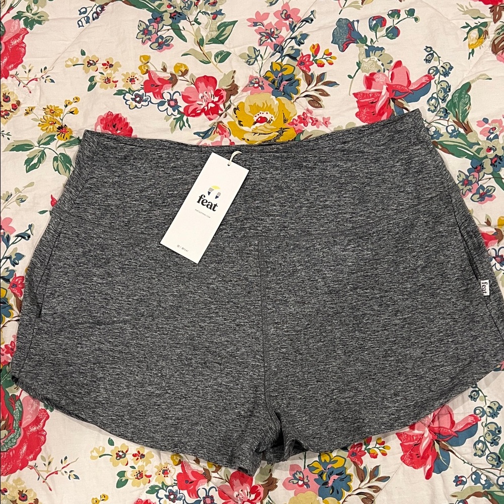 NWT Feat Gray Athletic Shorts women’s size L